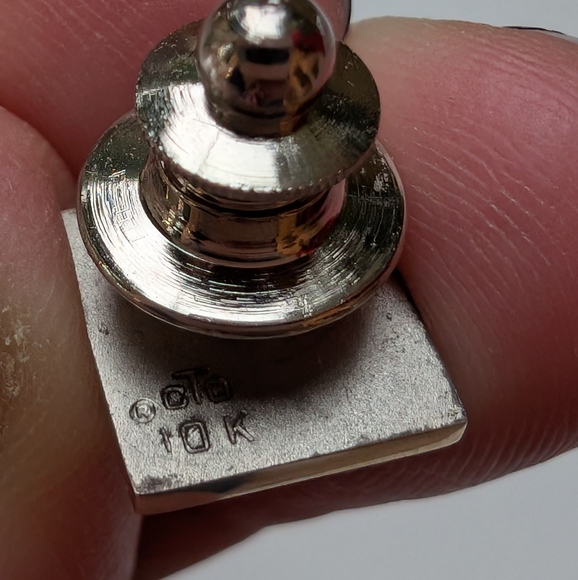 Weyerhaeuser Service Award Lapel Pin 3 Stars 10K Gold - Picture 3 of 4